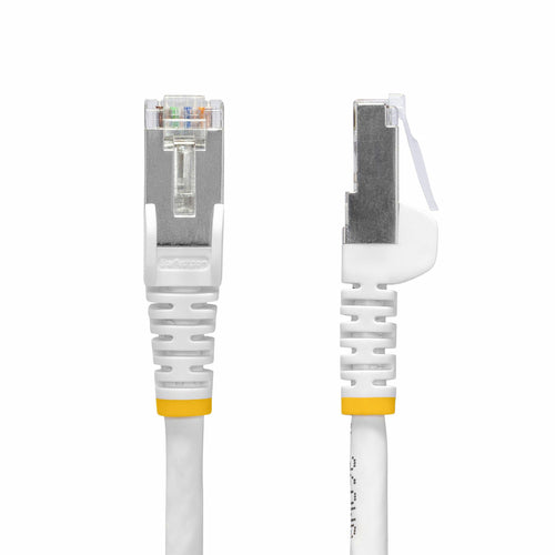 StarTech.com 3ft White CAT8 Ethernet Cable, Snagless RJ45, 25G/40G, 2000MHz, 100W PoE++, S/FTP, 26AWG Pure Bare Copper Wire, LSZH, Shielded Network Patch Cord w/Strain Reliefs, Individually Tested