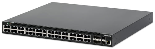 Intellinet 54-Port L3 Fully Managed PoE+ Switch with 48 Gigabit Ethernet Ports and 6 SFP+ Uplinks