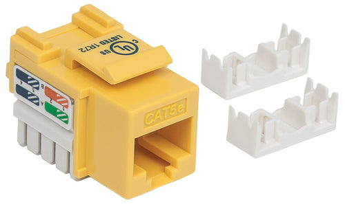 Intellinet Keystone Jack, Cat5e, UTP, Punch-down, Yellow