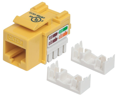 Intellinet Keystone Jack, Cat5e, UTP, Punch-down, Yellow