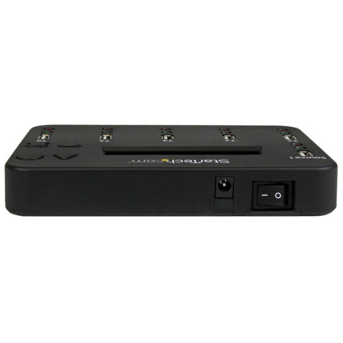 StarTech.com Standalone 1 to 5 USB Thumb Drive Duplicator and Eraser, Multiple USB Flash Drive Copier, System and File and Whole-Drive Copy at1.5 GB/min, Single and 3-Pass Erase, LCD Display - TAA