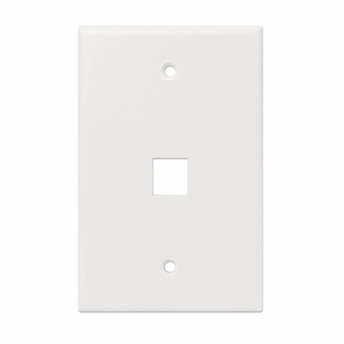 Intellinet 1-Outlet Oversized Keystone Wall Plate, White
