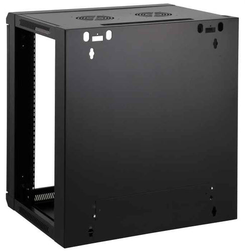 Intellinet 19" Network Cabinet - Wall Mount (Standard), 6U, 450mm Deep, Black, Flatpack, Max 60kg, Suitable also for use on desk or floor, Usable Depth 270mm to 350mm, Metal & Glass Door, Back Panel, Removeable Sides,Parts for wall installation not