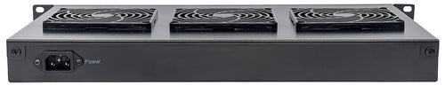 Intellinet 3-Fan Ventilation Unit for 19" Racks, 1U, Black