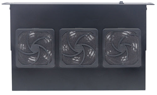 Intellinet 3-Fan Ventilation Unit for 19" Racks, 1U, Black