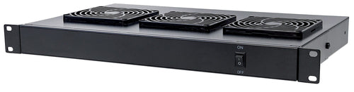Intellinet 3-Fan Ventilation Unit for 19" Racks, 1U, Black