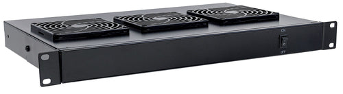 Intellinet 3-Fan Ventilation Unit for 19" Racks, 1U, Black