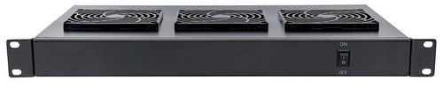 Intellinet 3-Fan Ventilation Unit for 19" Racks, 1U, Black