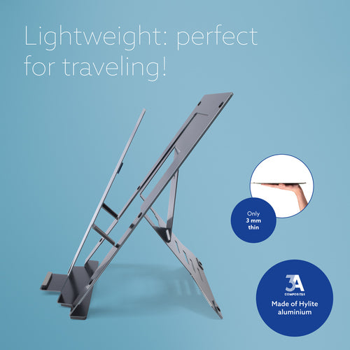 R-Go Tools Laptop stand R-Go Riser Document, ergonomic, foldable and adjustable stand with document holder, black