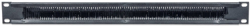 Intellinet 19" Cable Entry Panel, 1U, with Brush Insert, Black