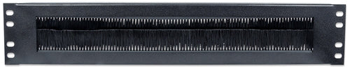 Intellinet 19" Cable Entry Panel, 2U, with Brush Insert, Black