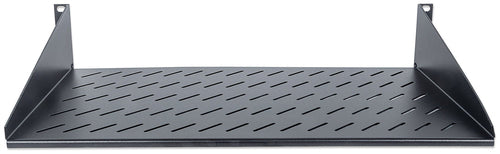 Intellinet 19" Cantilever Shelf, 2U, 2-Point Front Mount, 250mm Depth, Max 25kg, Black, Three Year Warranty