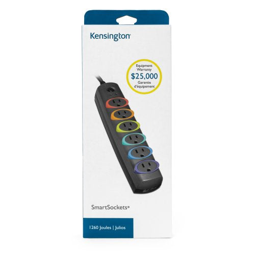 Kensington K62144NA surge protector Multicolour 6 AC outlet(s) 2.4 m