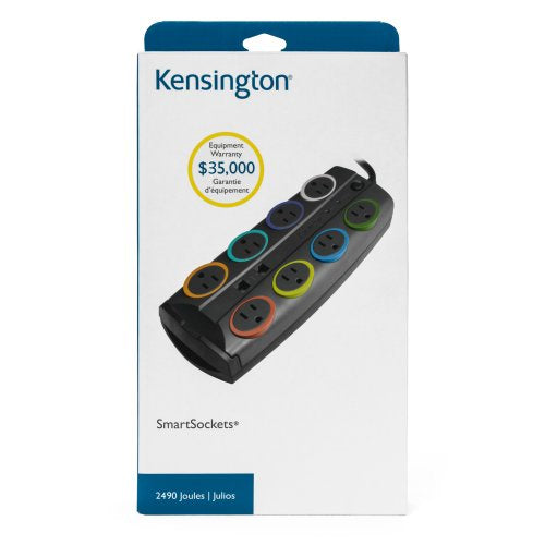 Kensington K62690NA surge protector Black, Multicolour 8 AC outlet(s) 2.4 m