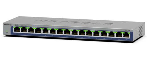 NETGEAR GS116-300NAS network switch Unmanaged L2 Gigabit Ethernet (10/100/1000) Black