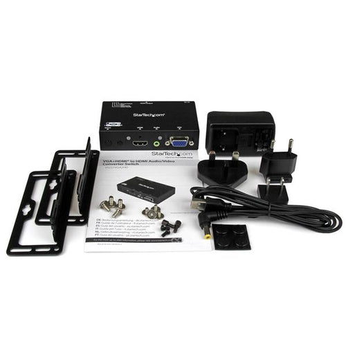 StarTech.com 2x1 HDMI + VGA to HDMI Converter Switch w/ Automatic and Priority Switching – 1080p