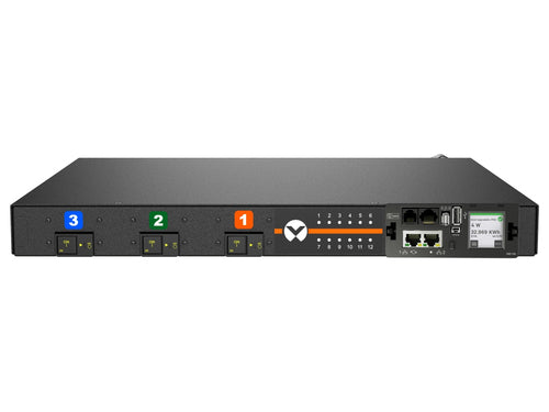 Vertiv Geist MNR5M1R6-12CF18-4CS15A0H10-S power distribution unit (PDU) 12 AC outlet(s) 0U Black