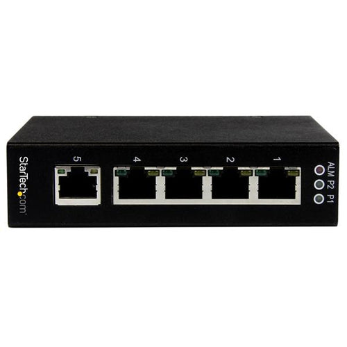 StarTech.com 5 Port Unmanaged Industrial Gigabit Ethernet Switch - DIN Rail / Wall-Mountable