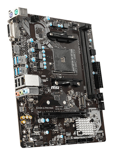 MSI B450M-A PRO MAX motherboard AMD B450 Socket AM4 micro ATX