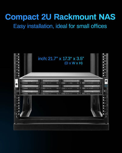 TerraMaster U12-500 Plus NAS Rack (2U) Intel® Core™ i7 16 GB DDR5 0 TB Grey