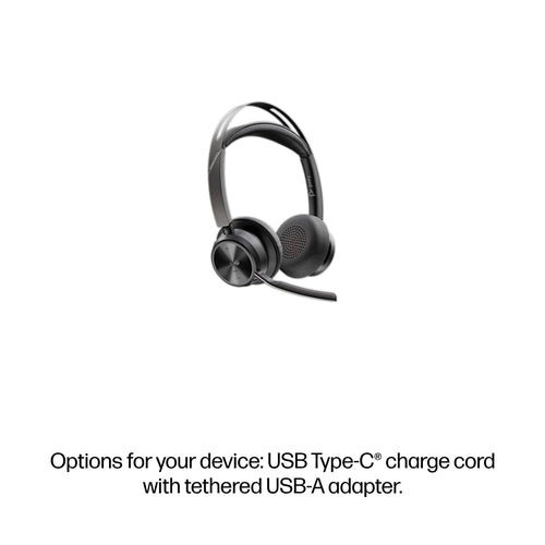 HP Poly Voyager Focus 2-M USB-C-C Headset USB-C/A Adapter Charging Stand Customer Special 1