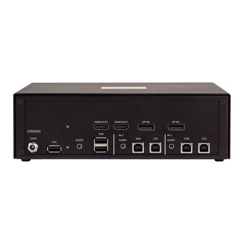StarTech.com Secure 2-Port Dual-Monitor KVM Switch, 1x DisplayPort In to 2x HDMI Out, 4K 30Hz, NIAP 4.0 Desktop KVM, CAC, Metal Housing, Made in the USA