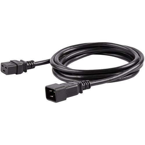 StarTech.com 10ft (3m) Heavy Duty Extension Cord, IEC 320 C19 to IEC 320 C20 Black Extension Cord, 15A 250V, 14AWG, Heavy Gauge Power Extension Cable, IEC 320 C19 to IEC 320 C20 AC Power Cord - UL Listed
