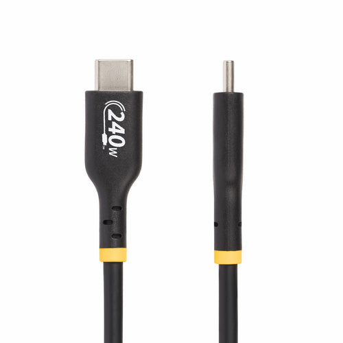 StarTech.com 6ft USB-C Charging Cable, USB-IF Certified USB C Cable, 240W PD EPR, USB 2.0 Type-C Laptop Charger Cord, USB-C Data Transfer Cable, TPE Jacket, M/M