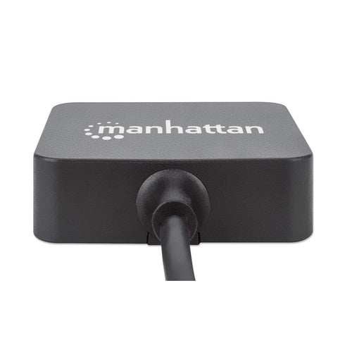 Manhattan USB-A 4-Port Hub, 4x USB-A Ports, 5 Gbps (USB 3.2 Gen1 aka USB 3.0), USB powered (no external power supply required). Fast charging: 1 port up to 0.9 A; charging on 4 ports requires external power supply (not included), Equivalent to