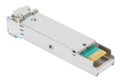Intellinet Gigabit Fiber WDM Bi-Directional SFP Optical Transceiver Module 1000Base-BX-U (LC) Single-Mode Port, 40 km (25 mi.), BiDi WDM (RX1550/TX1310), MSA-compliant for Maximum Compatibility, Silver