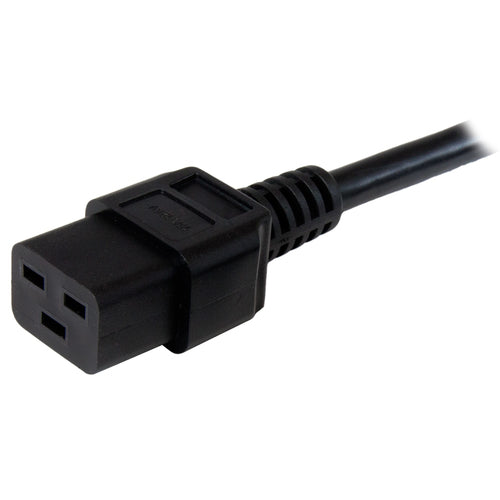 StarTech.com 3ft (1m) Heavy Duty Power Cord, NEMA 5-15P to C19 AC Power Cord, 15A 125V, 14AWG, Computer Power Cord, Heavy Gauge Power Cable for PDUs and Network Equipment, NEMA 5-15P to IEC 60320 C19 Power Cord