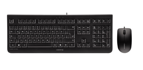 CHERRY DC 2000 keyboard Mouse included Universal USB Spanish Black