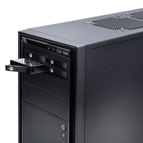 StarTech.com 4-Bay Backplane for U.2 Drives, Fits in a 5.25inch Bay, Quad-Bay Mobile Rack Enclosure for 2.5inch U.2 (SFF-8639) HDD/SSDs, Includes Mini-SAS HD Cables and Removeable Trays - Backplane with Fans