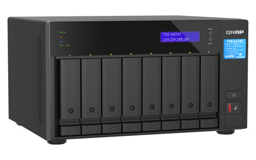 QNAP TVS-h874T NAS Tower Intel® Core™ i9 64 GB DDR4 0 TB QuTS hero Black