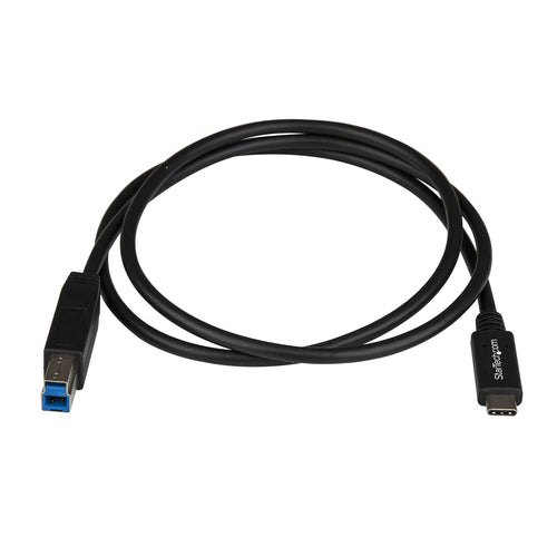 StarTech.com 3.3ft (1m) USB-B to USB-C Cable, USB 10Gbps, Data Cord, USB 3.2 Gen 2, USB-C Data Transfer Cable