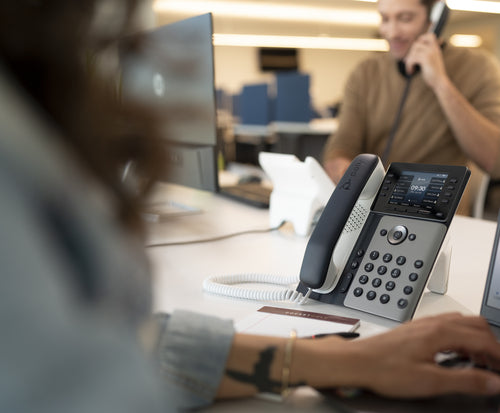 HP Poly Edge E300 IP Phone and PoE-enabled
