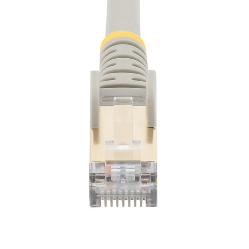 StarTech.com 6ft CAT6a Ethernet Cable - 10 Gigabit Shielded Snagless RJ45 100W PoE Patch Cord - 10GbE STP Network Cable w/Strain Relief - Gray Individually Tested/Wiring is UL Certified/TIA