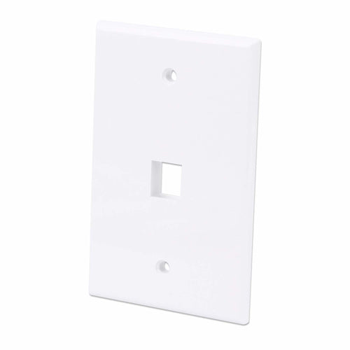 Intellinet 1-Outlet Oversized Keystone Wall Plate, White