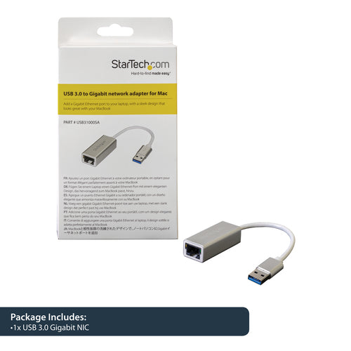 StarTech.com USB 3.0 to Gigabit Network Adapter - Silver