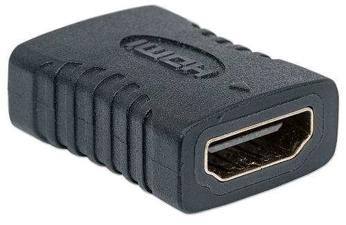 Manhattan HDMI Straight Coupler/Connector, 4K@60Hz, Suitable for ALL 4K & 1080p uses, Connect HDMI cables up to 5m on each side, Black, Female/Female, Ultra HD 4k x 2k,Lifetime Warranty,Fully Shielded,Gold Plated Contacts,Premium High Speed. Equivalent