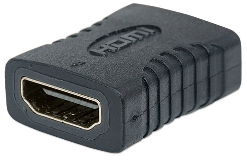 Manhattan HDMI Straight Coupler/Connector, 4K@60Hz, Suitable for ALL 4K & 1080p uses, Connect HDMI cables up to 5m on each side, Black, Female/Female, Ultra HD 4k x 2k,Lifetime Warranty,Fully Shielded,Gold Plated Contacts,Premium High Speed. Equivalent