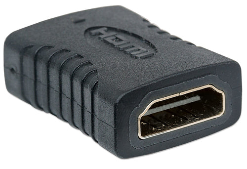 Manhattan HDMI Straight Coupler/Connector, 4K@60Hz, Suitable for ALL 4K & 1080p uses, Connect HDMI cables up to 5m on each side, Black, Female/Female, Ultra HD 4k x 2k,Lifetime Warranty,Fully Shielded,Gold Plated Contacts,Premium High Speed. Equivalent