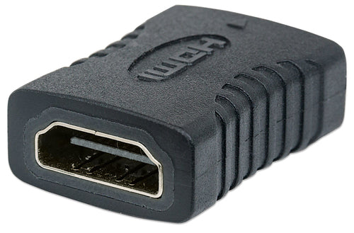 Manhattan HDMI Straight Coupler/Connector, 4K@60Hz, Suitable for ALL 4K & 1080p uses, Connect HDMI cables up to 5m on each side, Black, Female/Female, Ultra HD 4k x 2k,Lifetime Warranty,Fully Shielded,Gold Plated Contacts,Premium High Speed. Equivalent