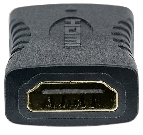 Manhattan HDMI Straight Coupler/Connector, 4K@60Hz, Suitable for ALL 4K & 1080p uses, Connect HDMI cables up to 5m on each side, Black, Female/Female, Ultra HD 4k x 2k,Lifetime Warranty,Fully Shielded,Gold Plated Contacts,Premium High Speed. Equivalent