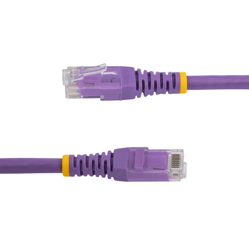 StarTech.com 25ft CAT6 Ethernet Cable - Purple CAT 6 Gigabit Ethernet Wire -250MHz 100W PoE RJ45 UTP Molded Network/Patch Cord w/Strain Relief/ Individually Tested