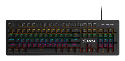 MSI FORGE GK300 BLUE US keyboard Gaming USB QWERTY US English Black
