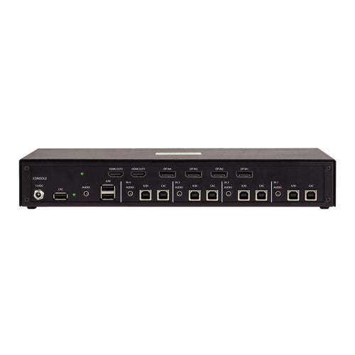 StarTech.com Secure 4-Port Dual-Monitor KVM Switch, 1x DisplayPort In to 2x HDMI Out, 4K 30Hz, NIAP 4.0 Desktop KVM, Metal Housing, CAC, Made in the USA