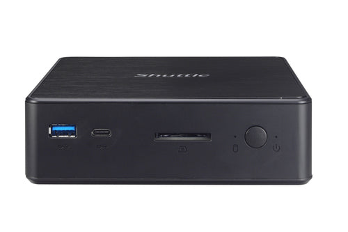 Shuttle Nano PC NC10U5 , Intel i5-8265U, 1x HDMI, 1x DP, 1x 2.5" bay, 1x M.2, 1x LAN, 1x COM, Wifi, 24/7 permanent operation, incl. VESA & Stand