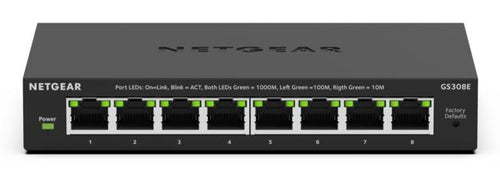 NETGEAR 8-Port Gig Plus Switch Managed L2/L3 Gigabit Ethernet (10/100/1000) Black
