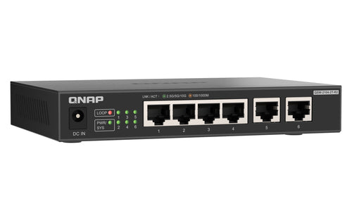 QNAP QSW-2104-2T-R2 network switch Unmanaged 10G Ethernet (100/1000/10000) Desktop Black
